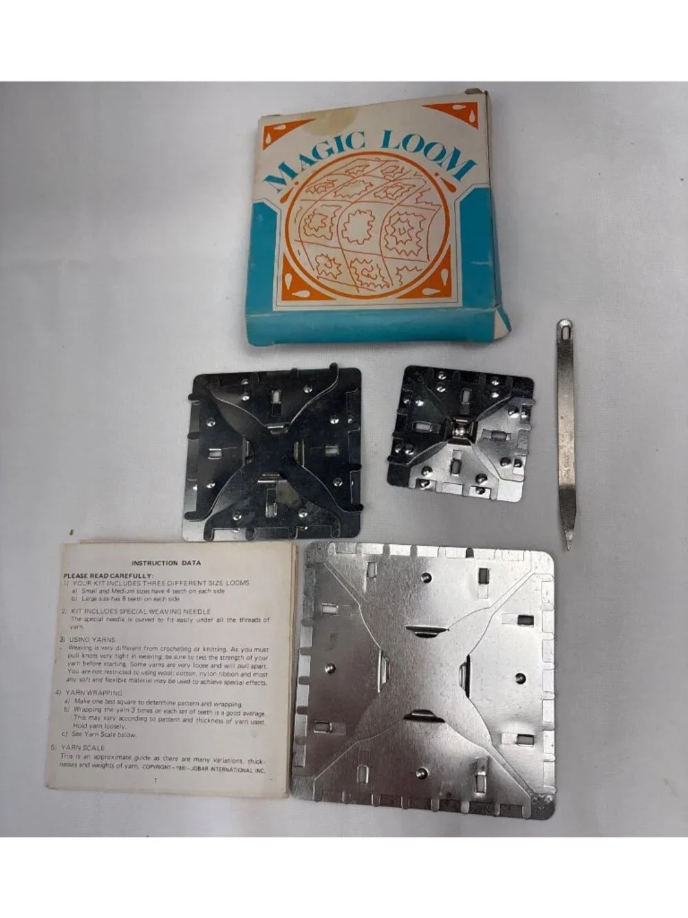 Magic Loom Weaving Kit 1981 Jobar International Box 3 Loom Sizes Instructions